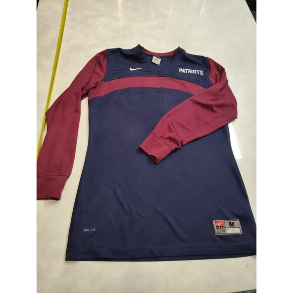 New England Patriots Nike NFL On Field Dri-Fit Long Sleeve Shirt Men's Medium - Picture 1 of 4